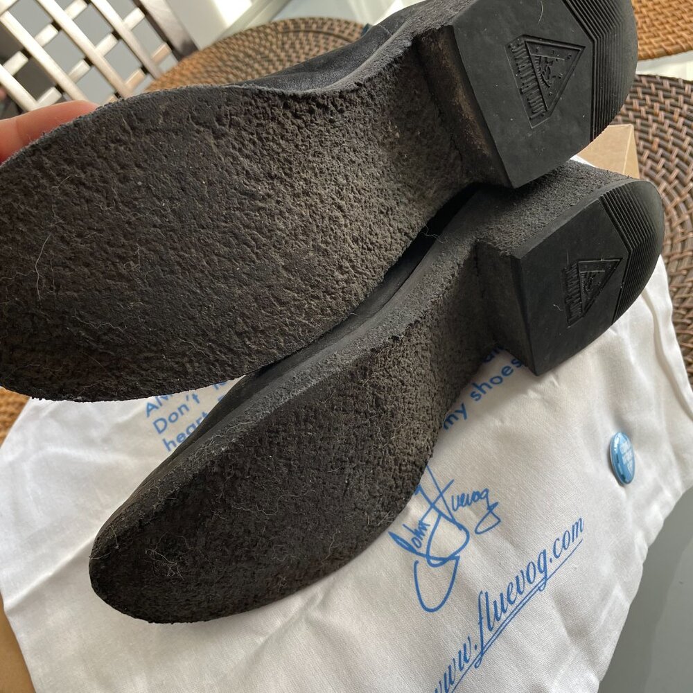 Fluevog Black Suede Chelsea-Style Boots Size 10 - Picture 5 of 7